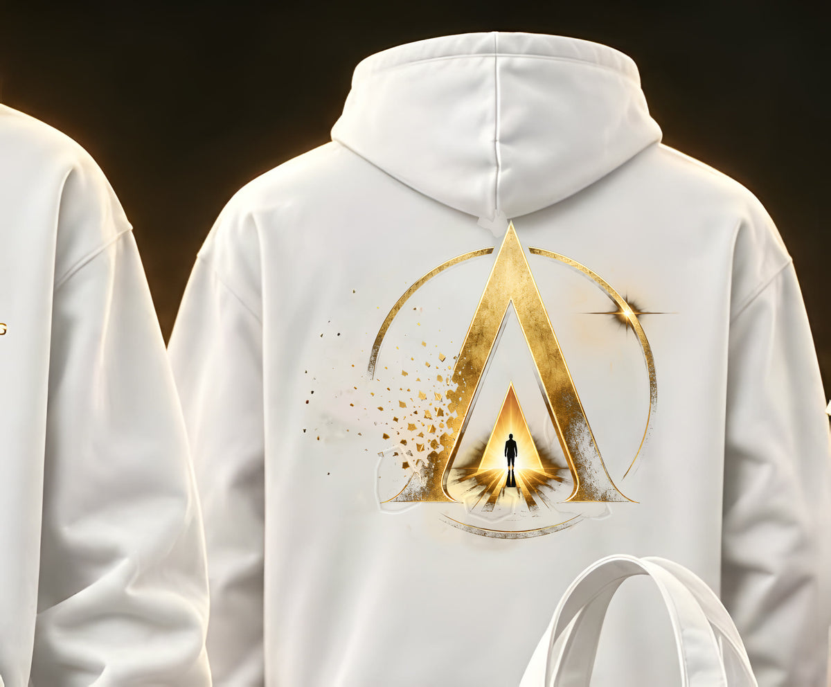 White Awakening hoodie, back